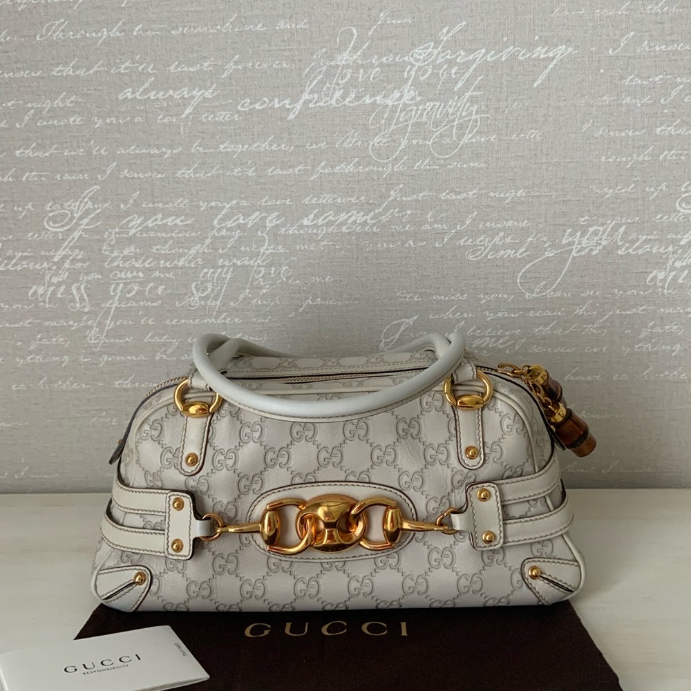 Gucci monogram horsebit  wave medium shoulder bag - Picture 5 of 16